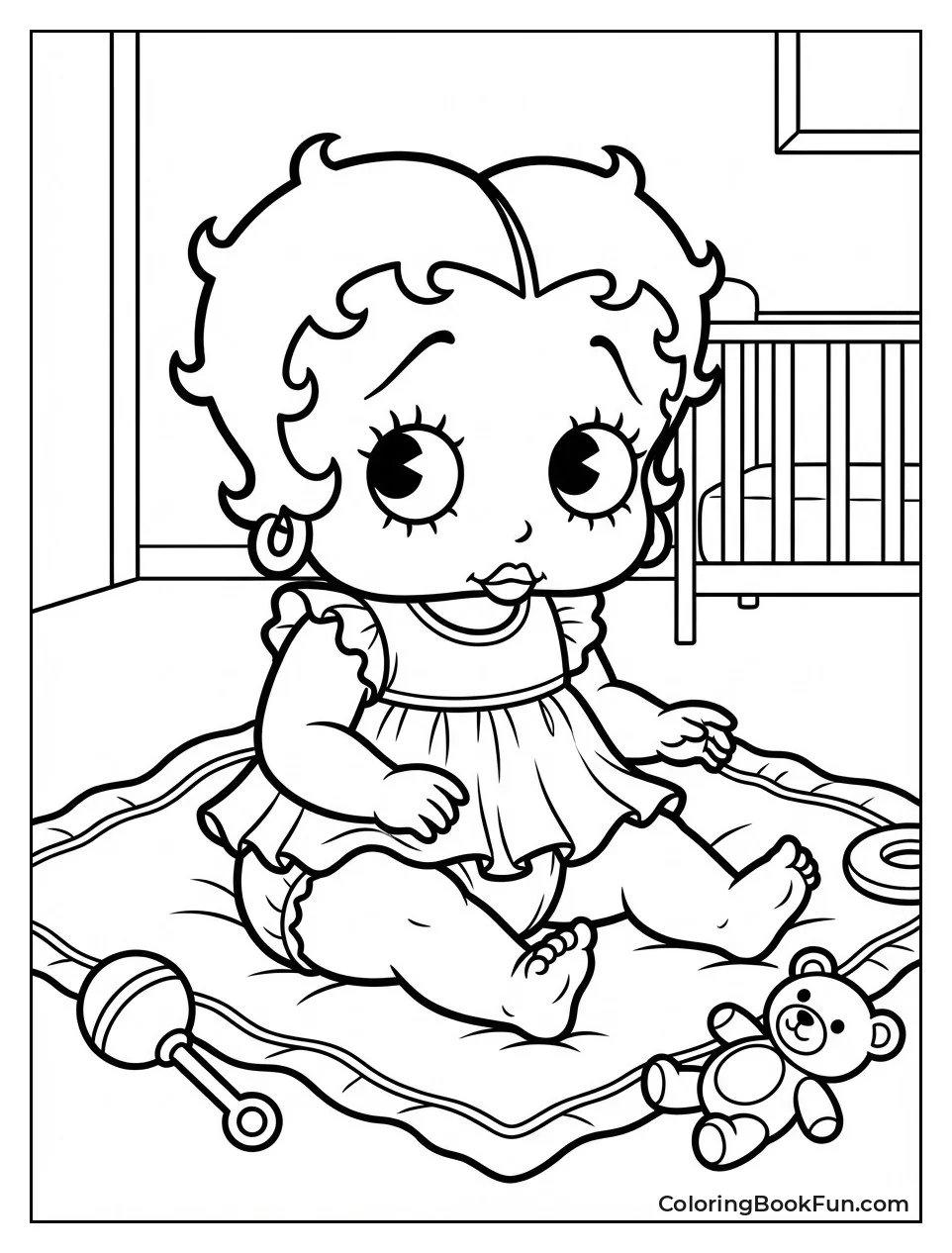 Baby Betty Boop Wears Big Diaper