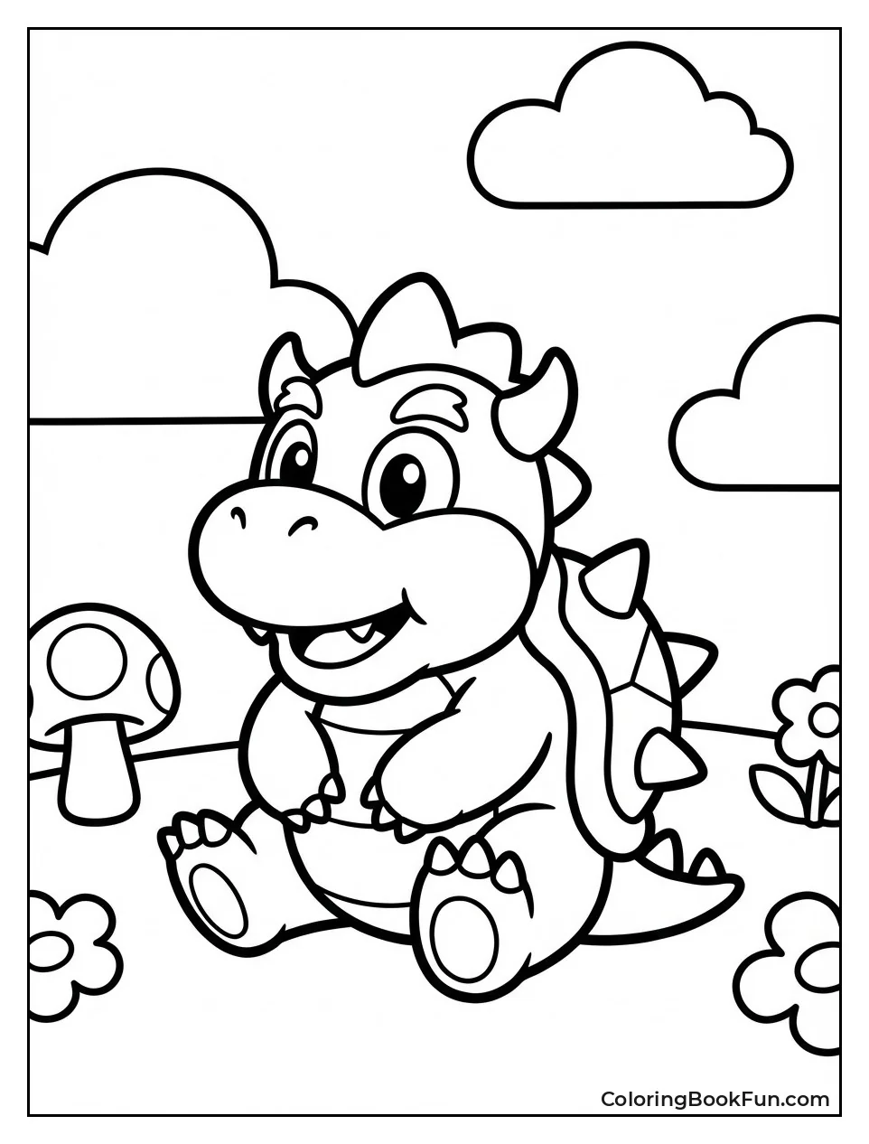 Cute Baby Bowser Smiles