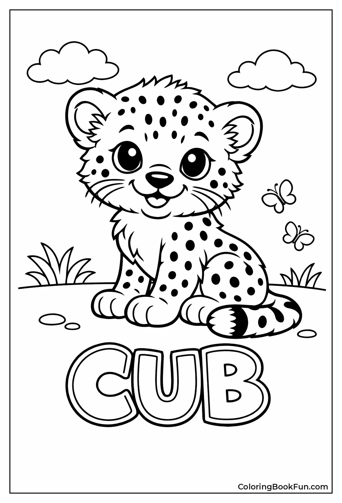 Cute Baby Cheetah Cub