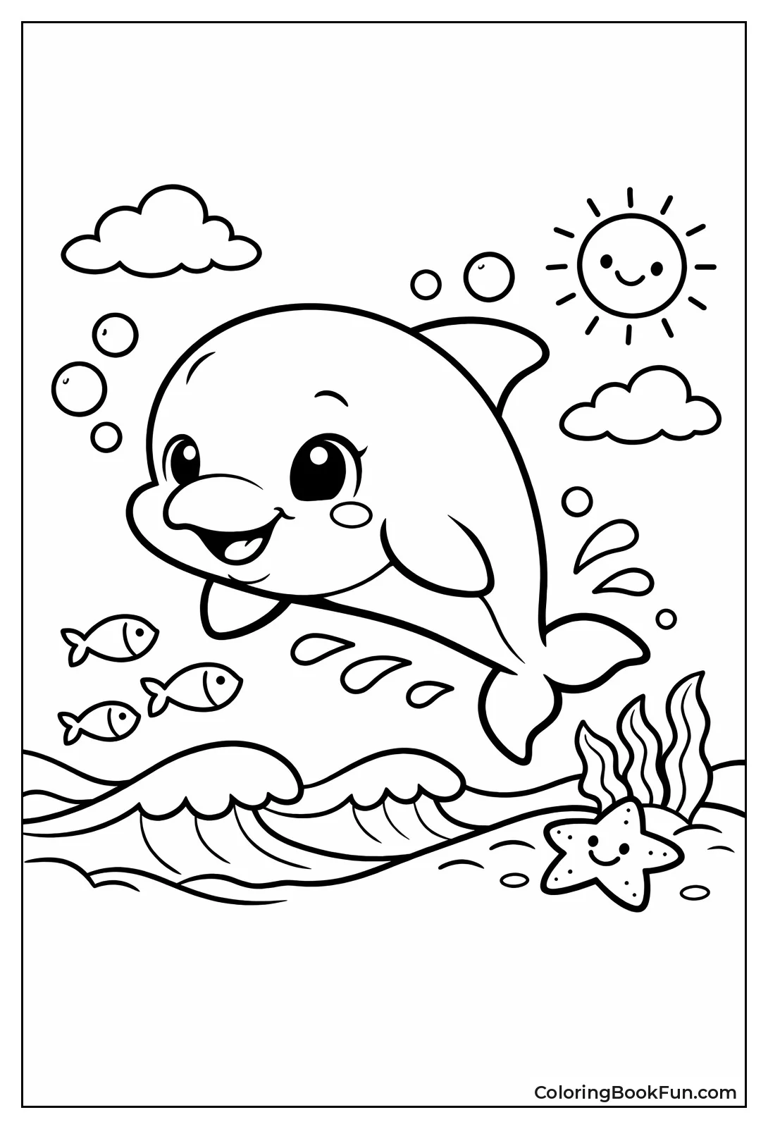 Cute Baby Dolphin Playing