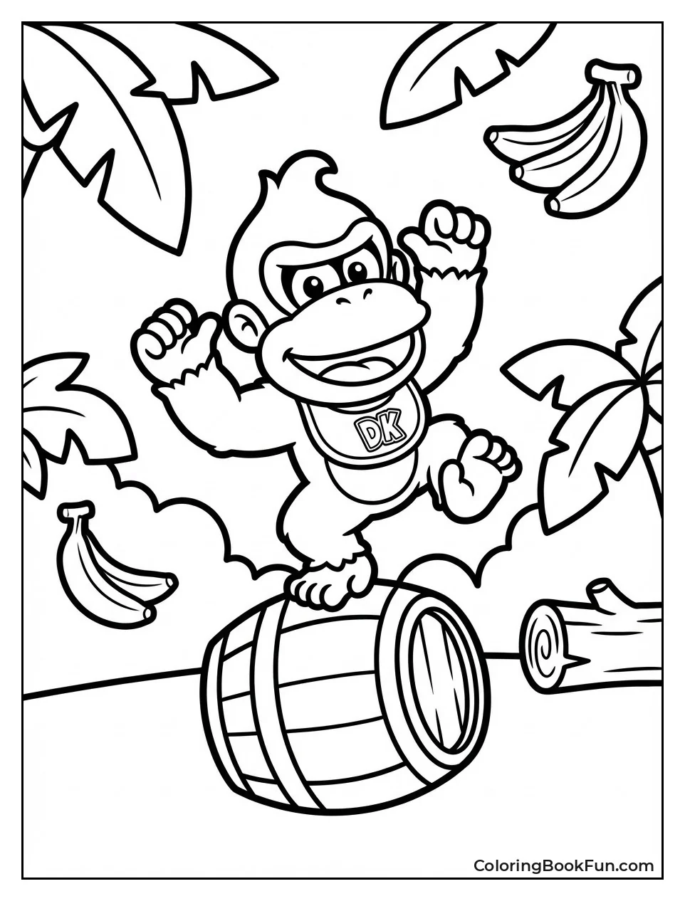 Baby Donkey Kong Jumping Playfully