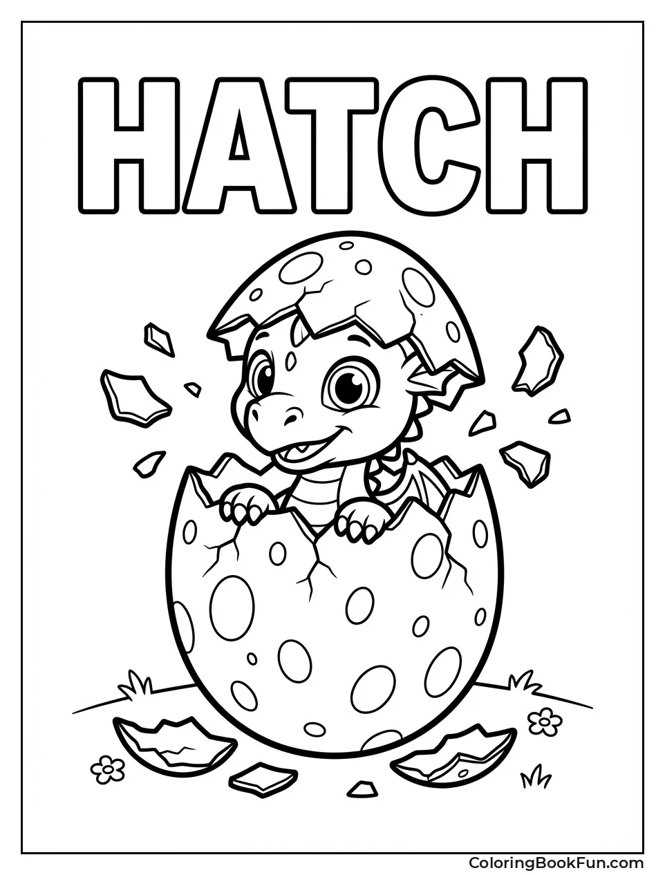 Baby Dragon Hatching from Egg