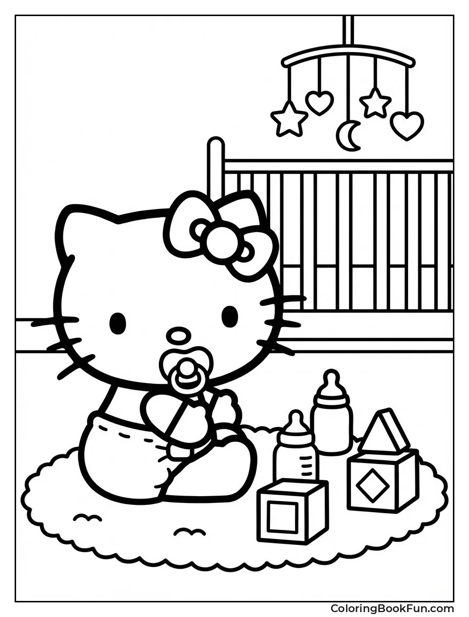 Baby Kitty with Bottle