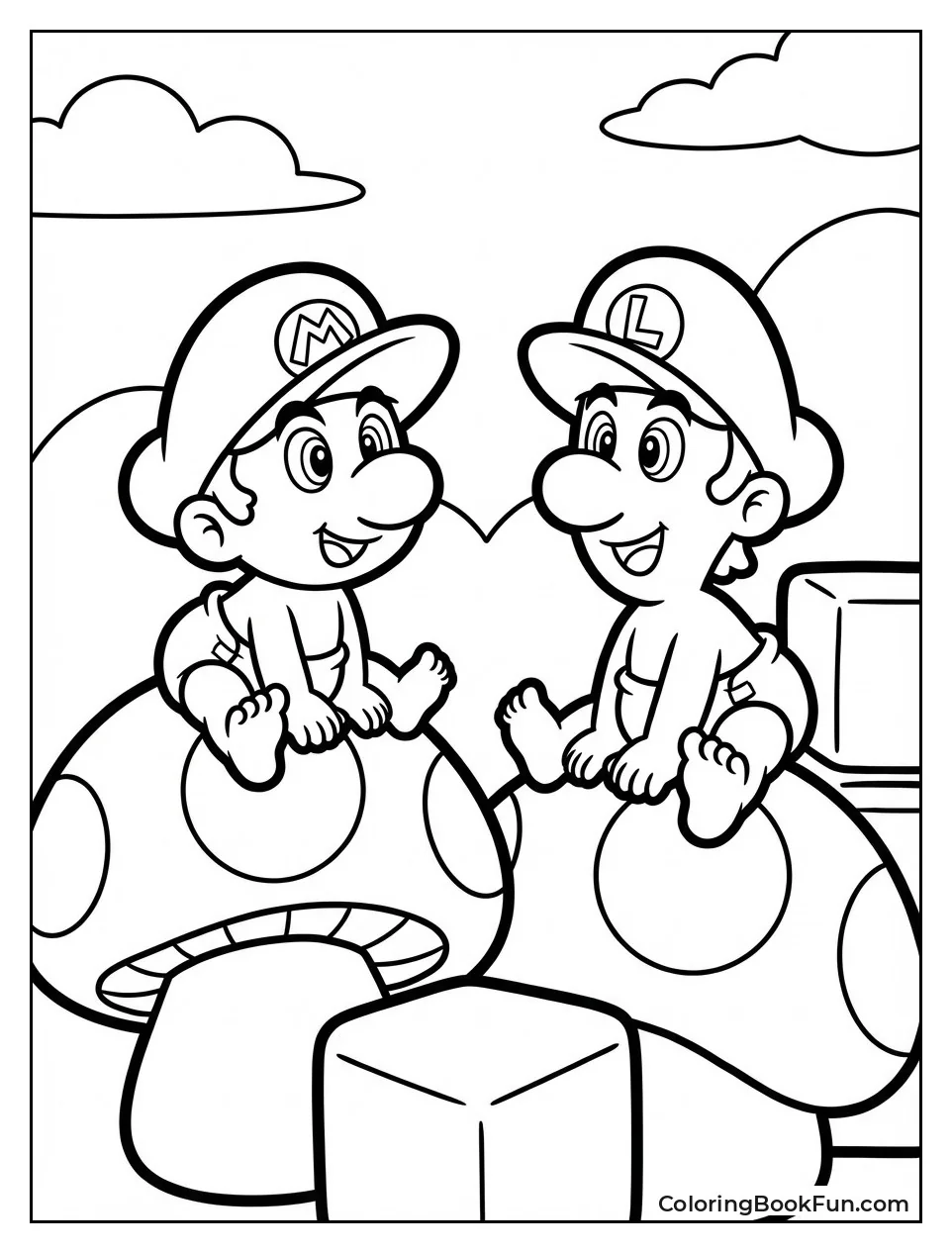 Baby Mario Luigi Play Cutely