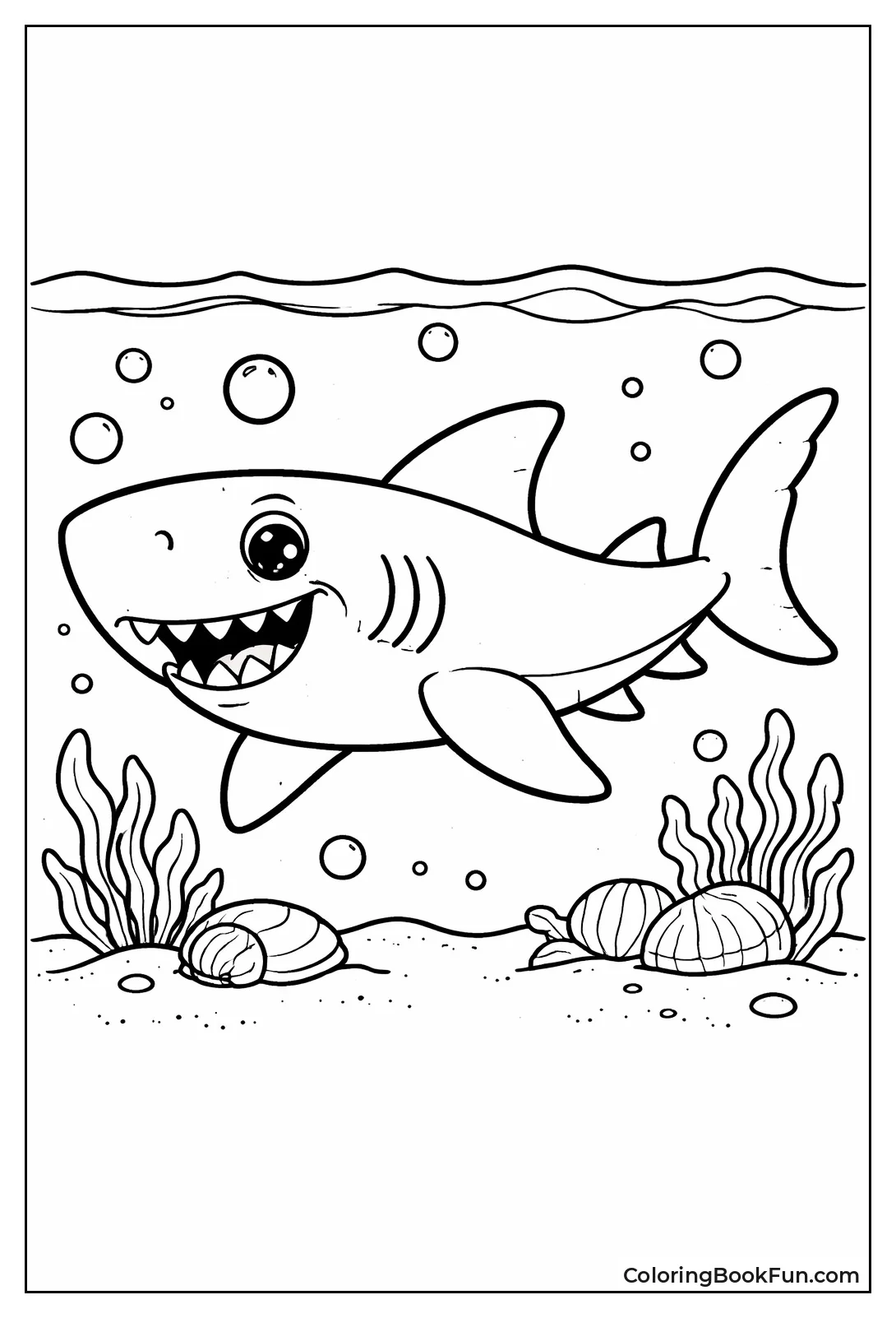 Baby Megalodon Outline