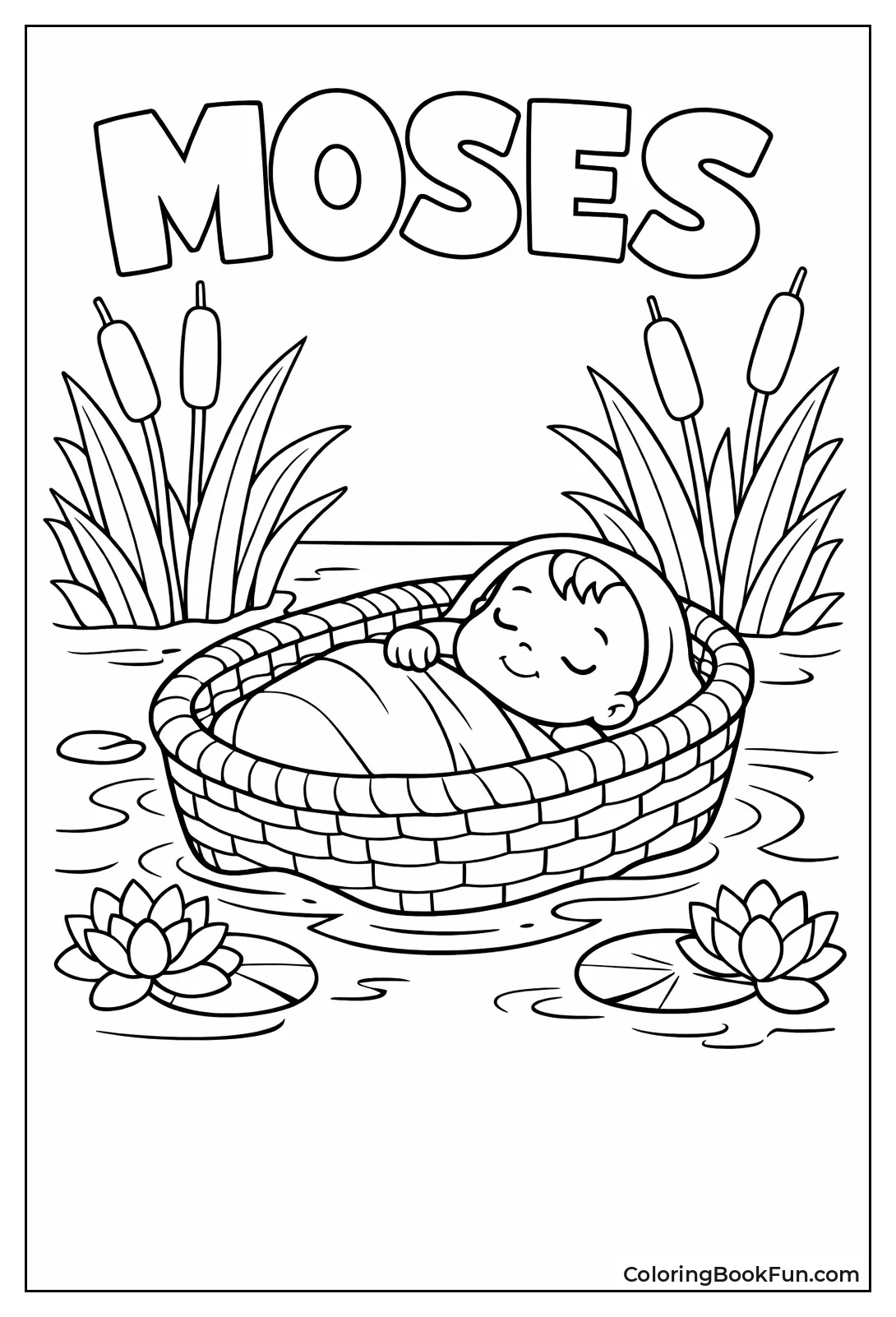 Baby Moses in River Basket