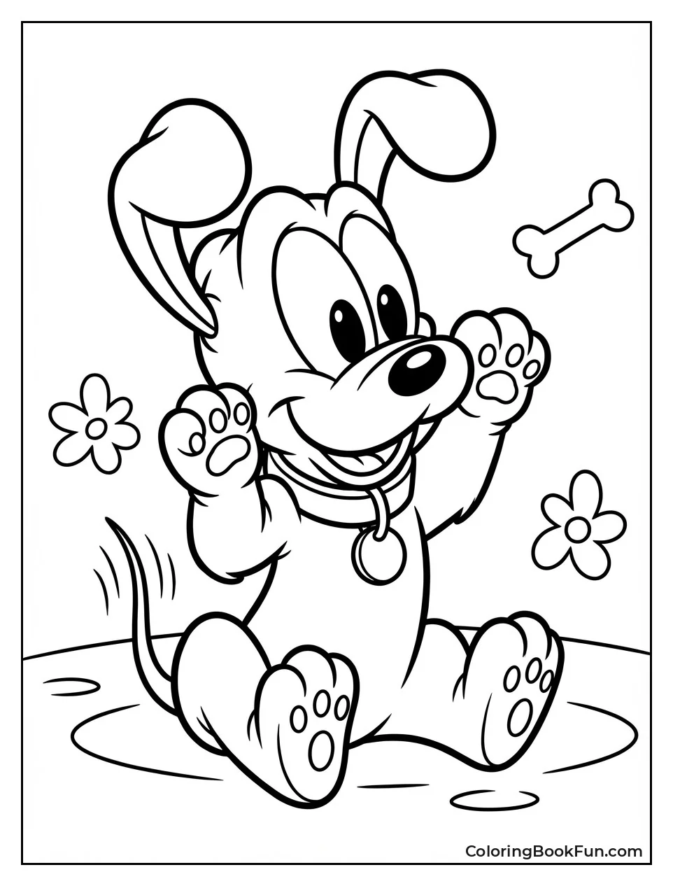 Baby Pluto Raises Paws Playfully