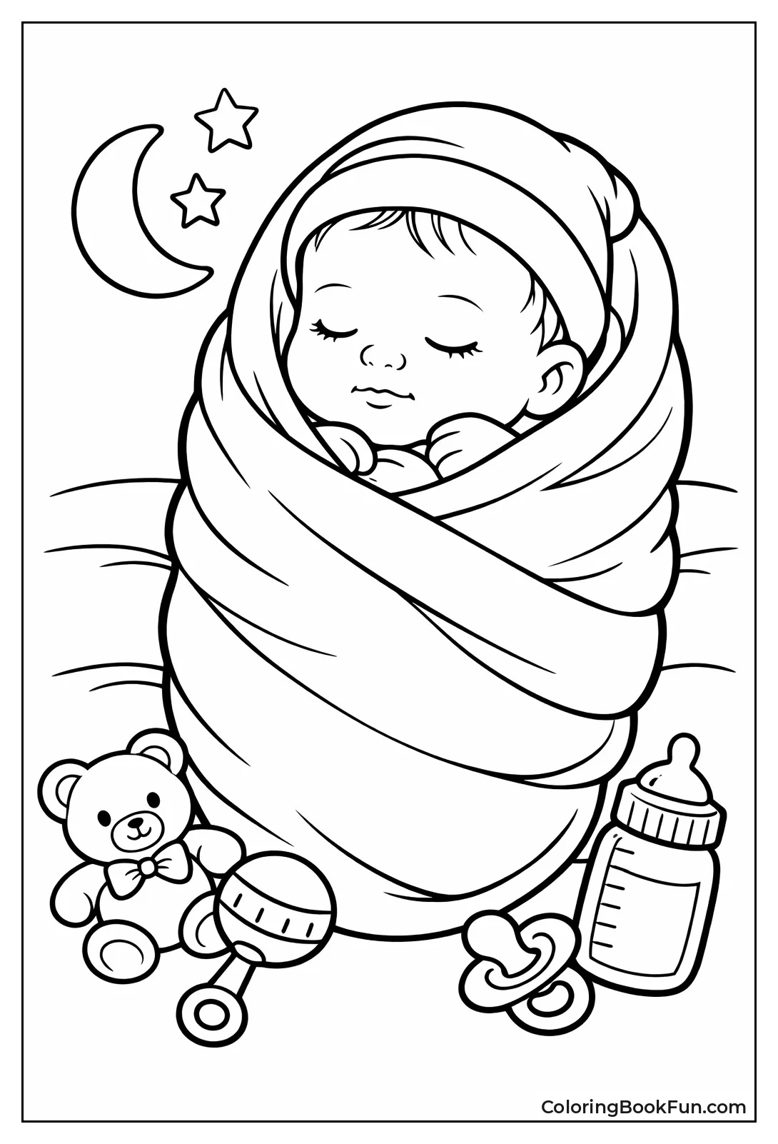 Realistic Swaddled Newborn