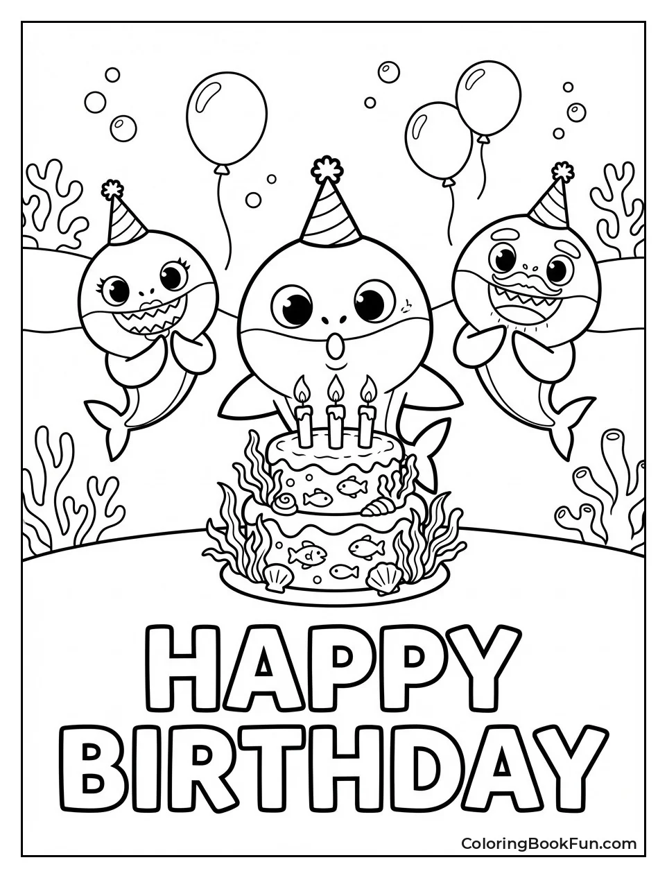 Baby Shark Blows Candles