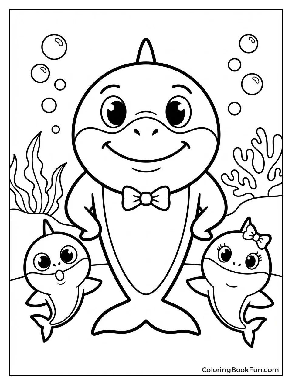 Daddy Shark Poses Tall