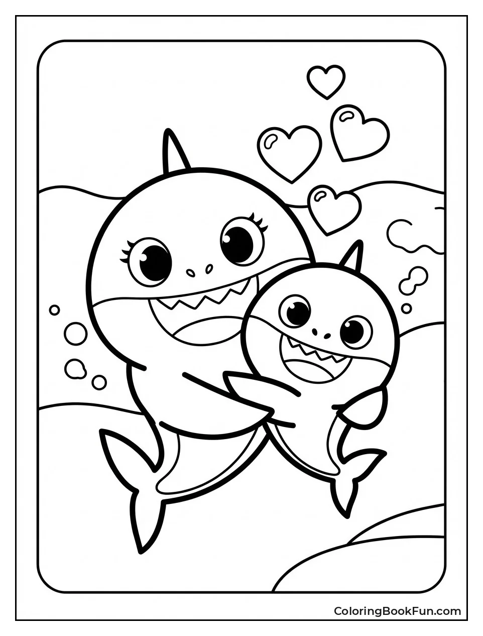 Mommy Hugs Baby Shark