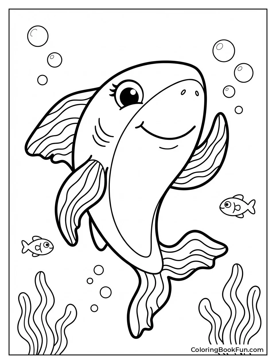 Mommy Shark Waves Happily