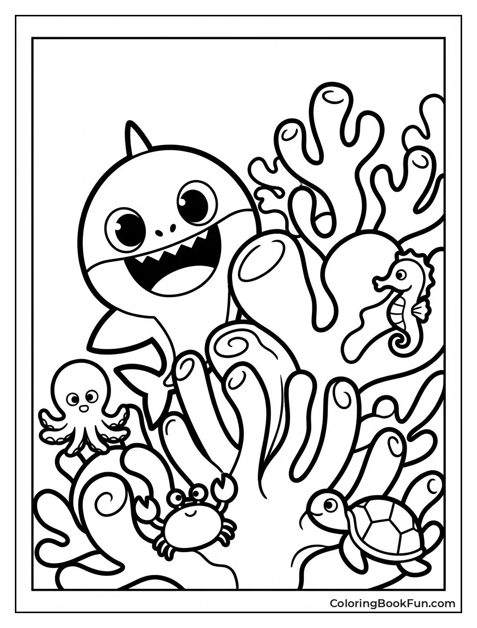 Baby Shark Finds Creatures