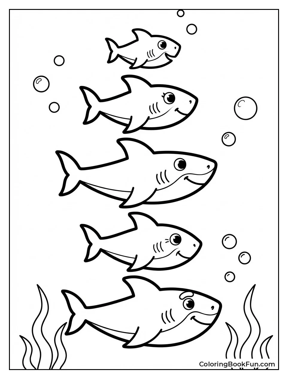 Shark Family Swims Together