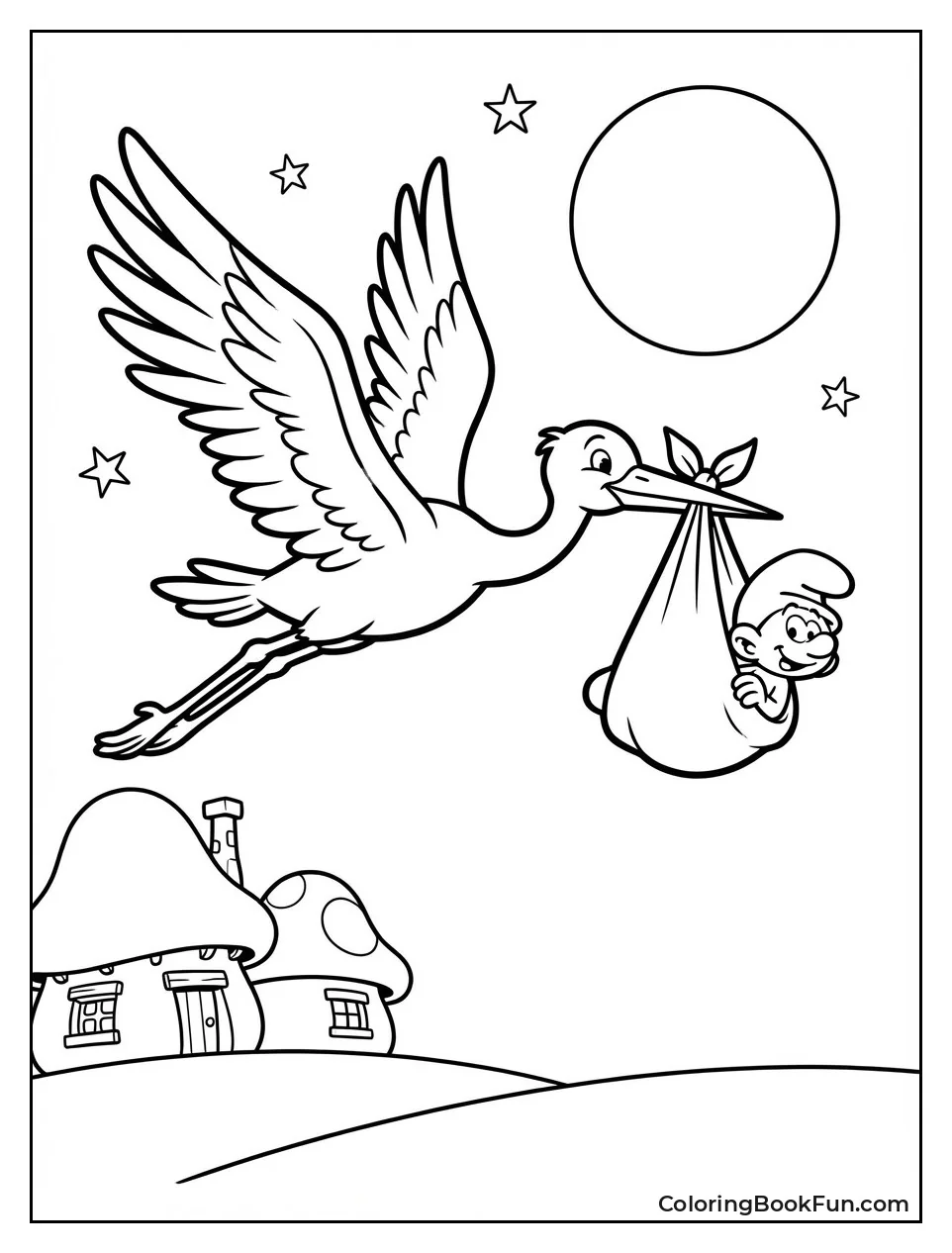 Stork Delivers Baby Smurf