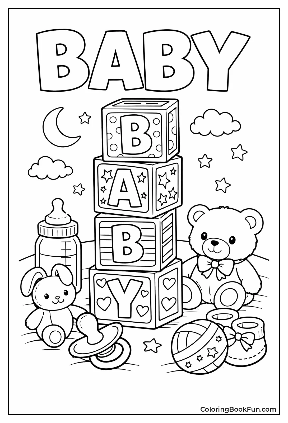 Stacked Alphabet Blocks