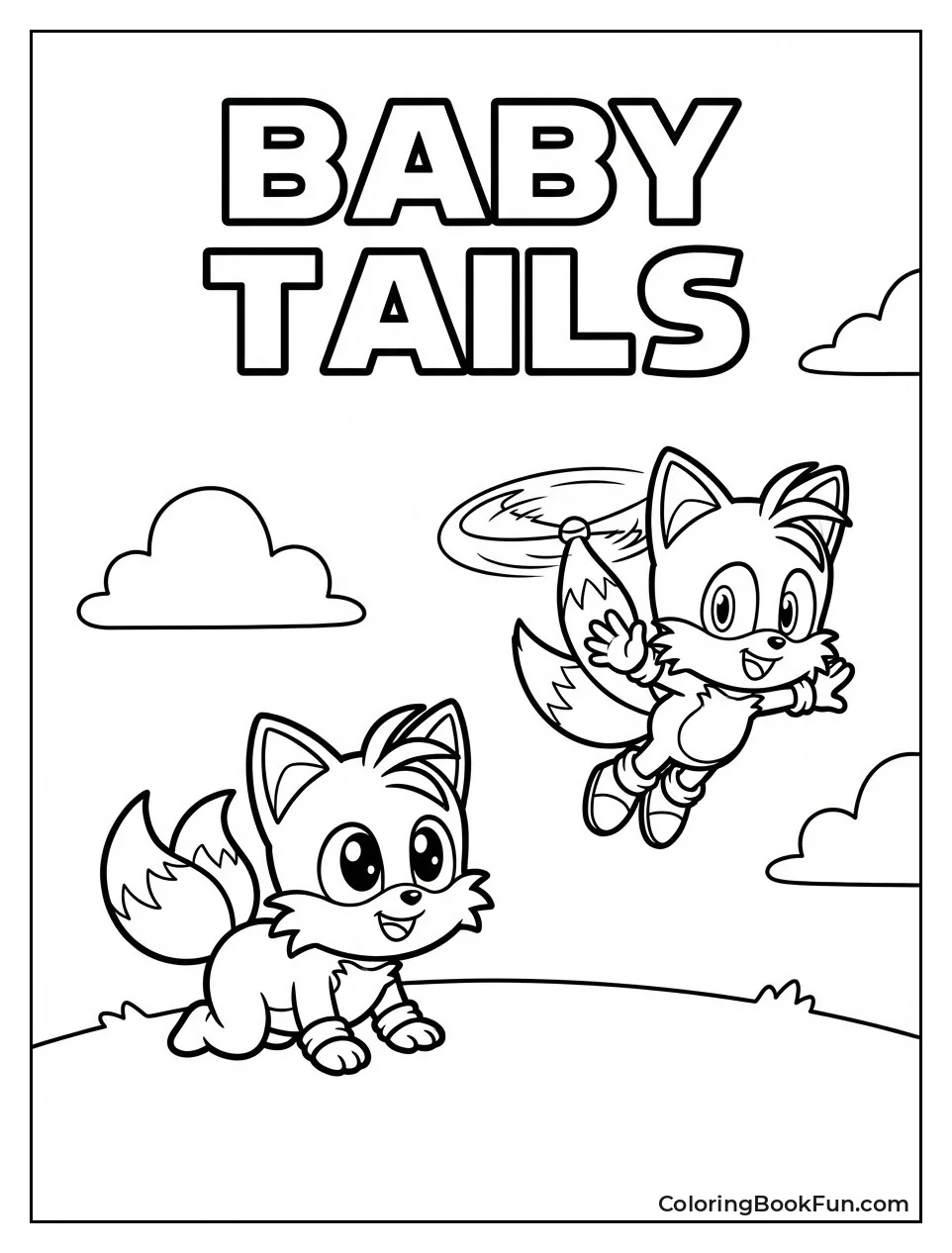 Baby Tails Crawls Cutely