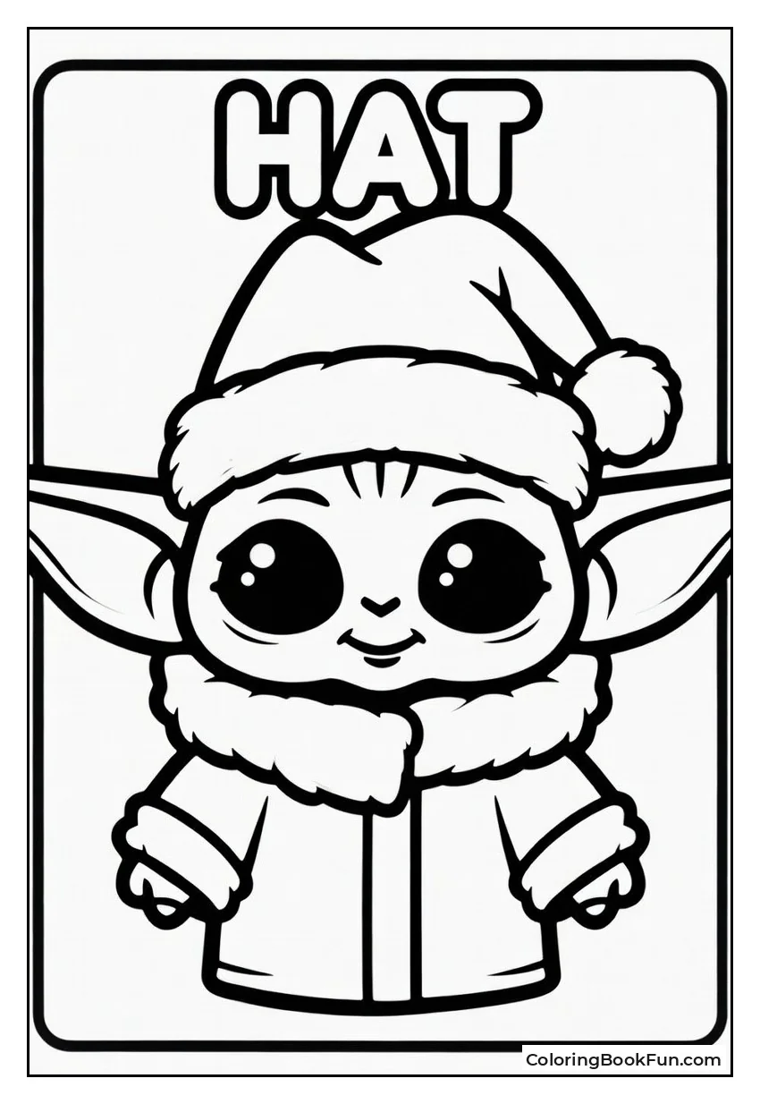 Baby Yoda Santa Hat