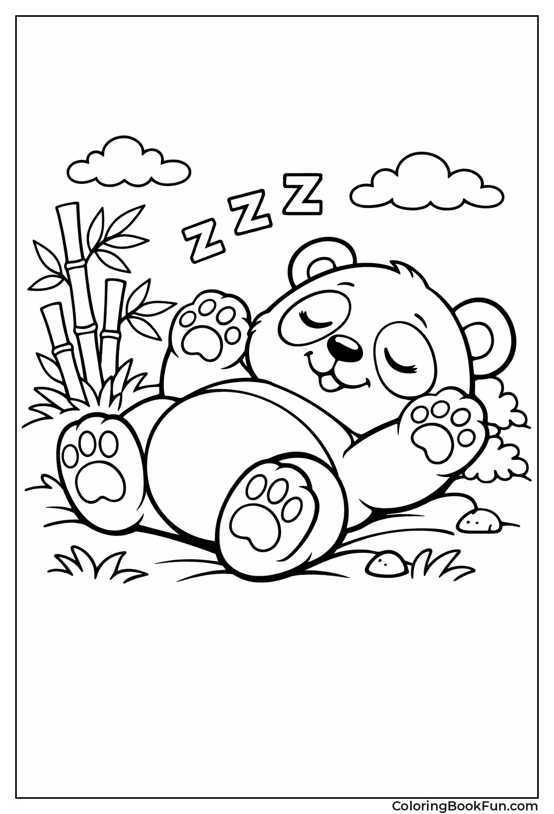 Panda Napping on Back