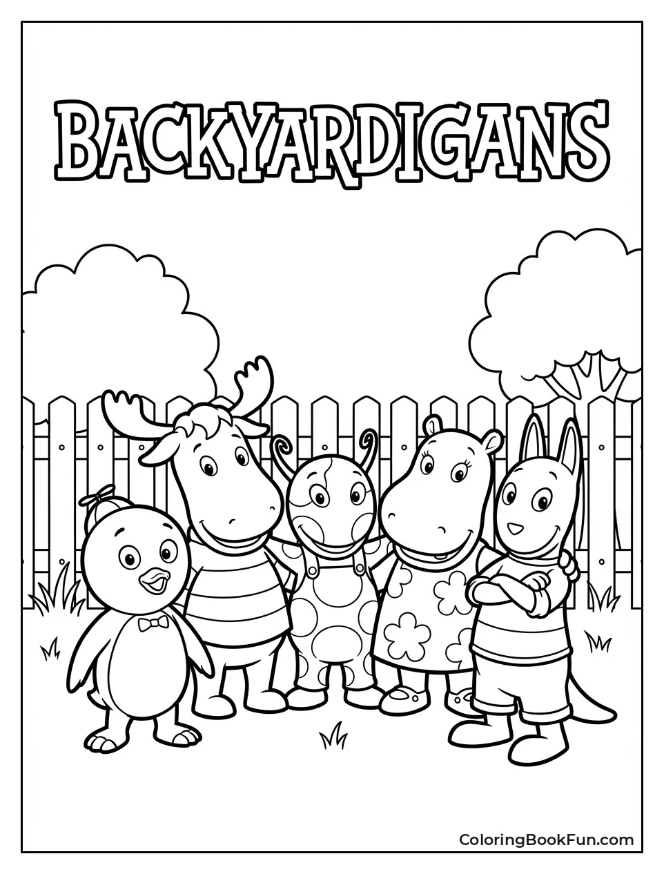 Friends Stand by Backyard Fence