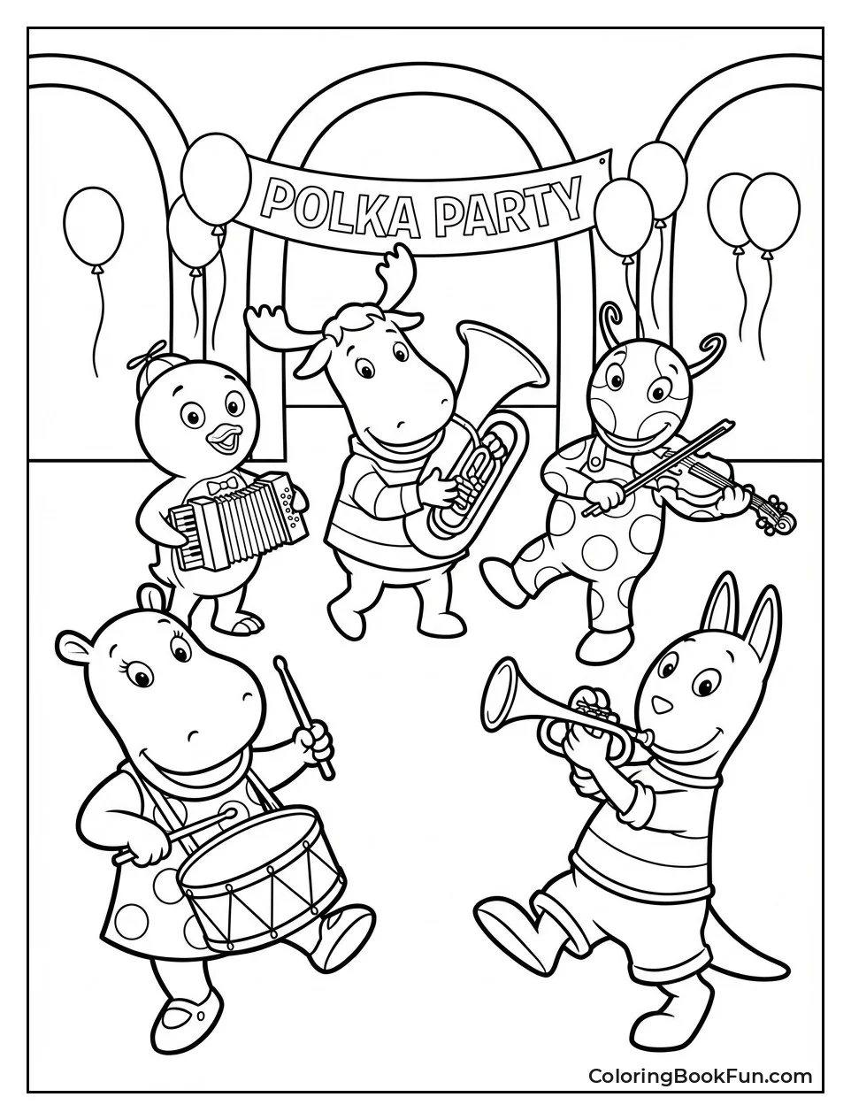 Friends Dance Polka in Palace