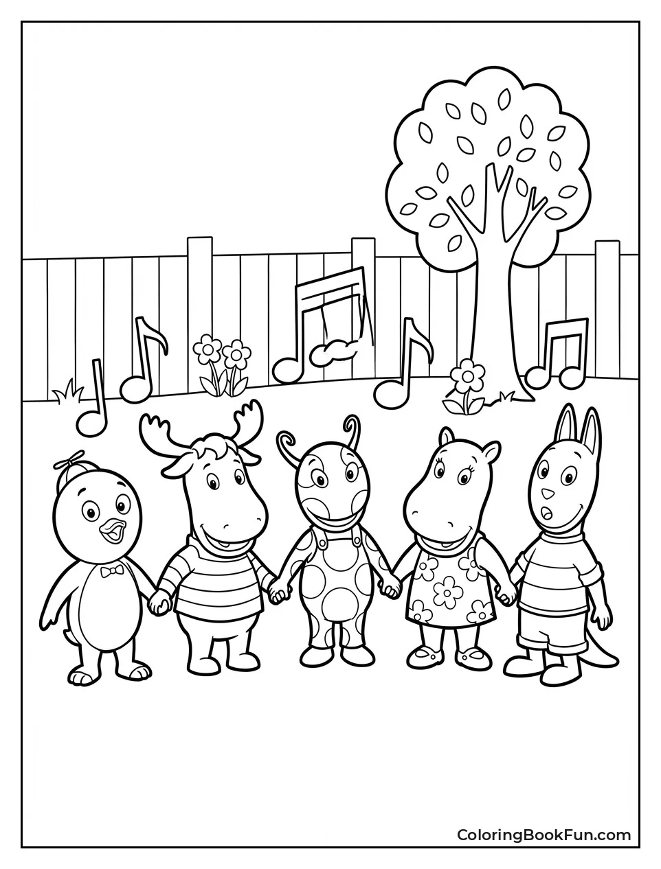 Friends Hold Hands and Sing