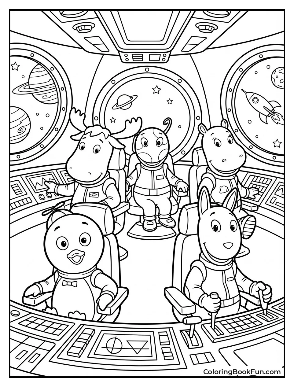 Friends Pilot Spaceship to Stars