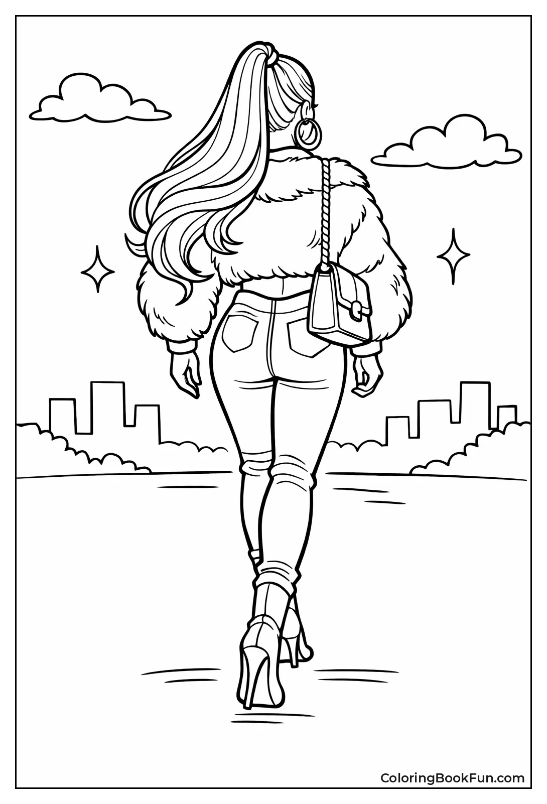 Baddie Strides in Back View