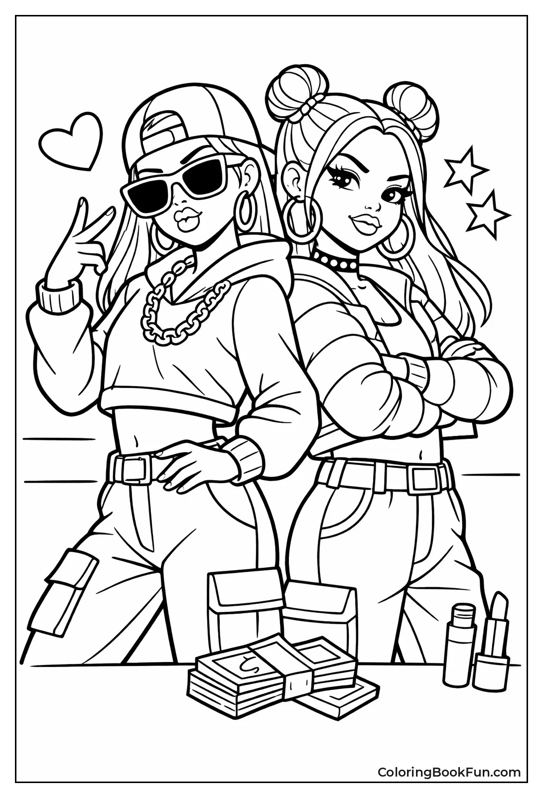 Besties Pose Back to Back