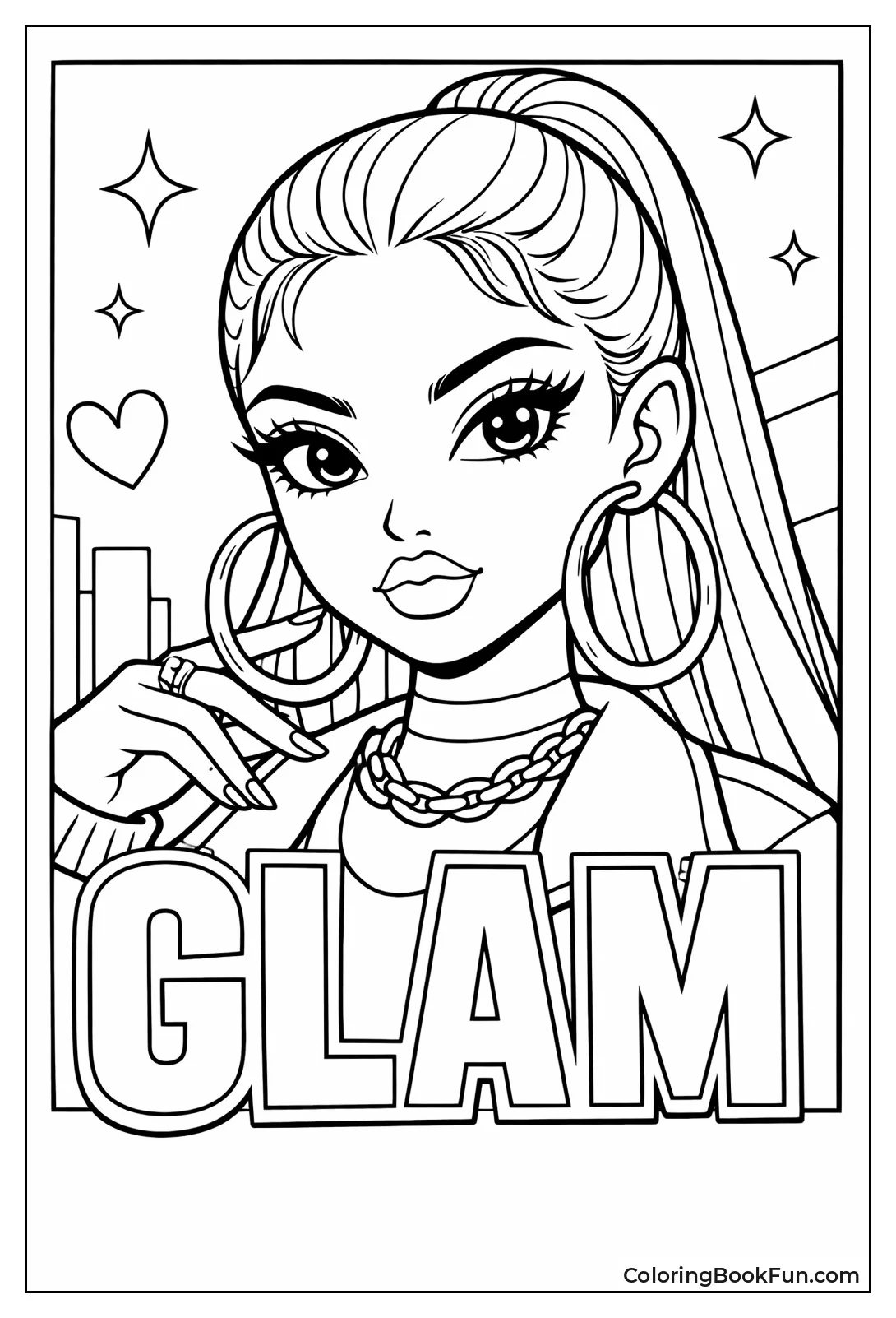 Girl Rocks Oversized Hoop Earrings