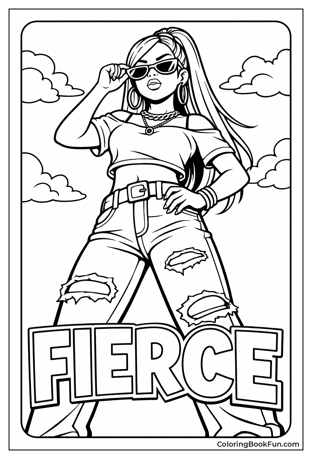 Fierce Baddie in Power Pose