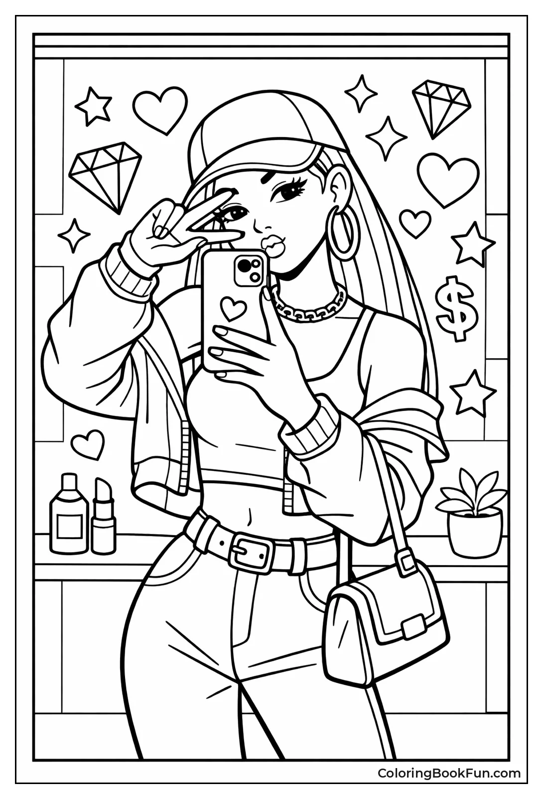 Baddie Takes Trendy Mirror Selfie