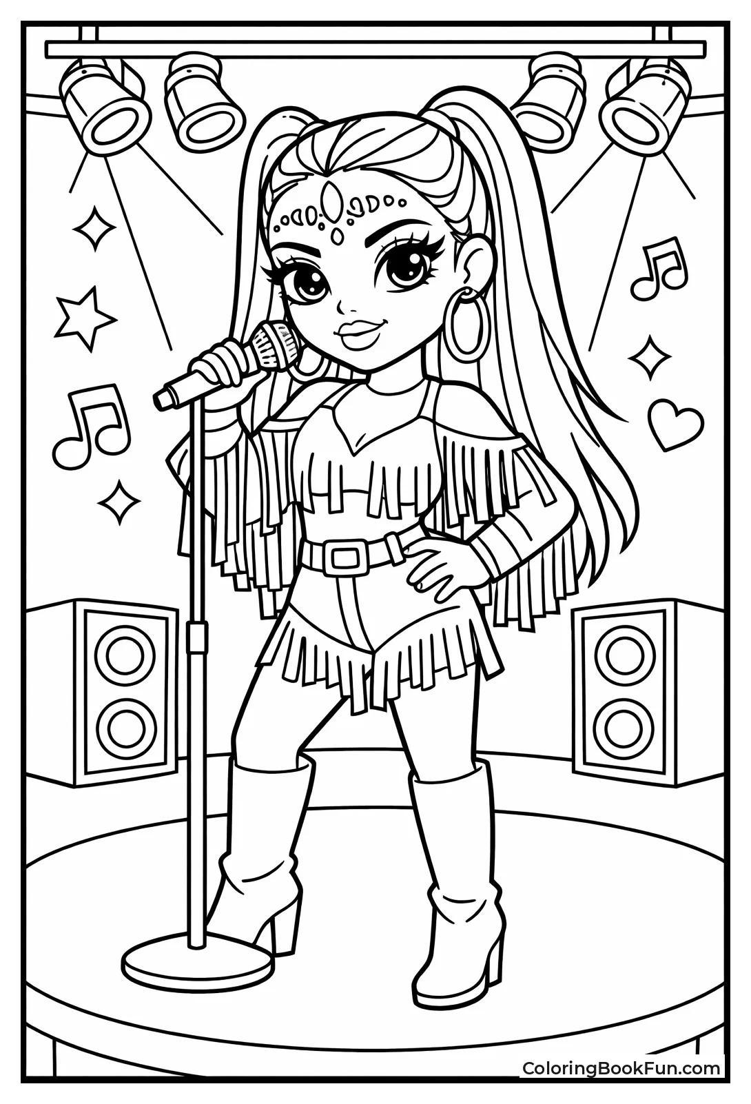 Girl Shines at Music Festival