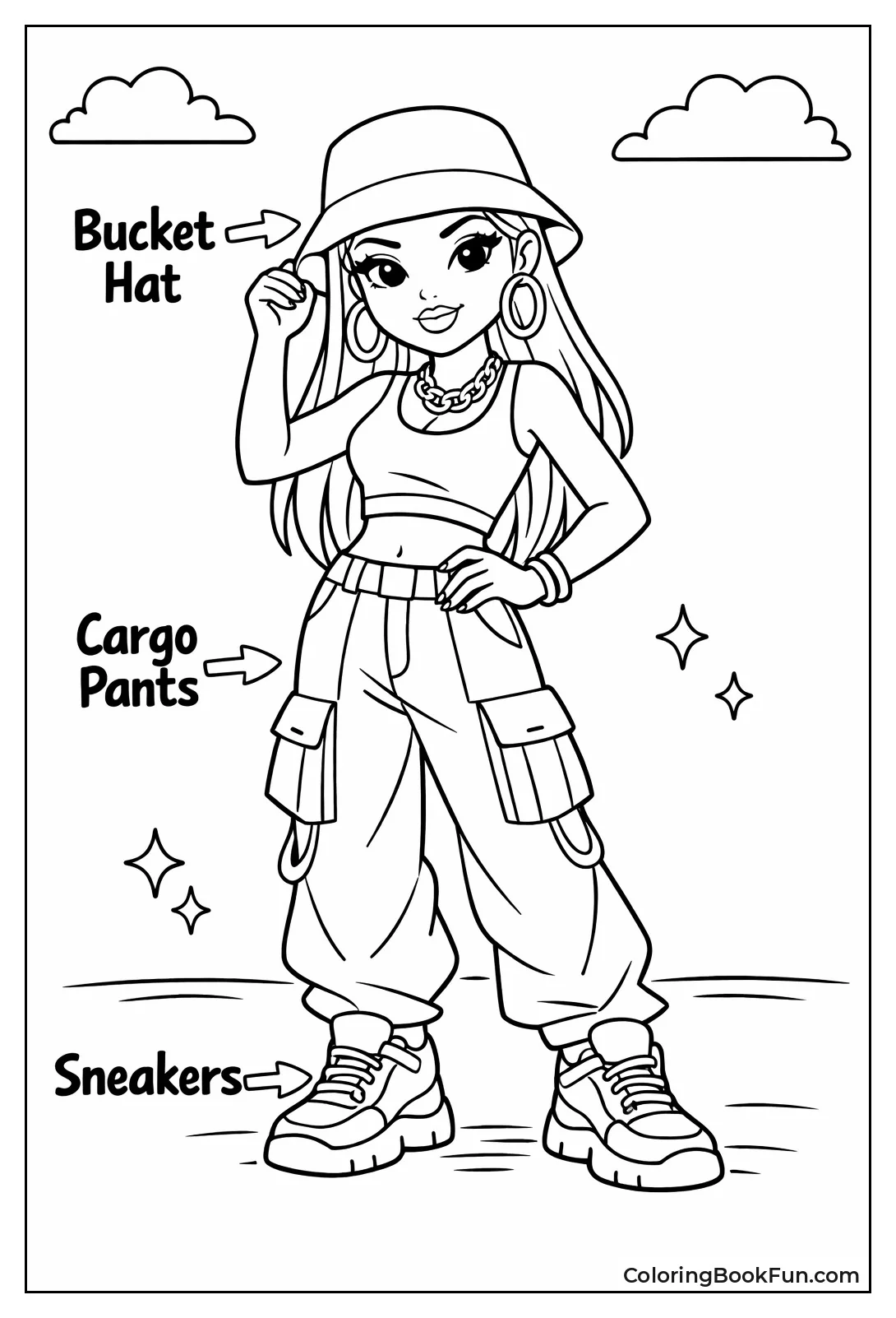 Girl Wears Labeled Streetwear