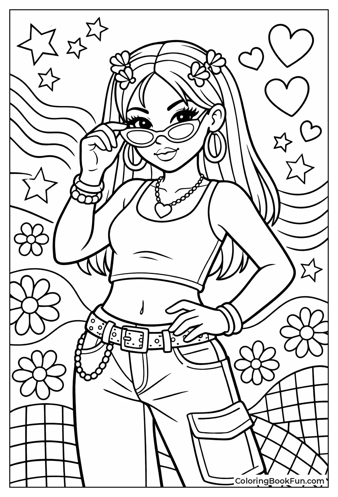 Baddie Wears Y2K Retro Outfit