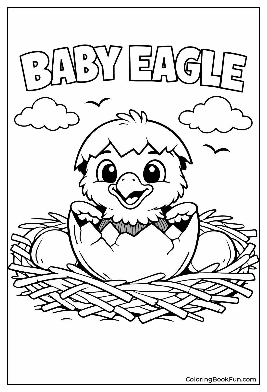 Eaglet Hatching from Egg