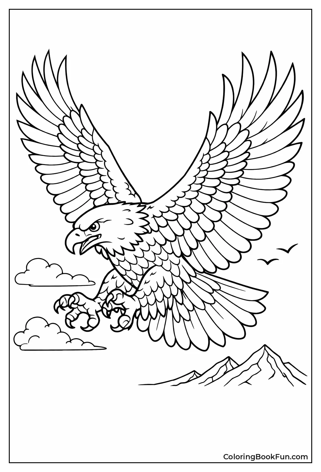 Detailed Eagle Wings Flying