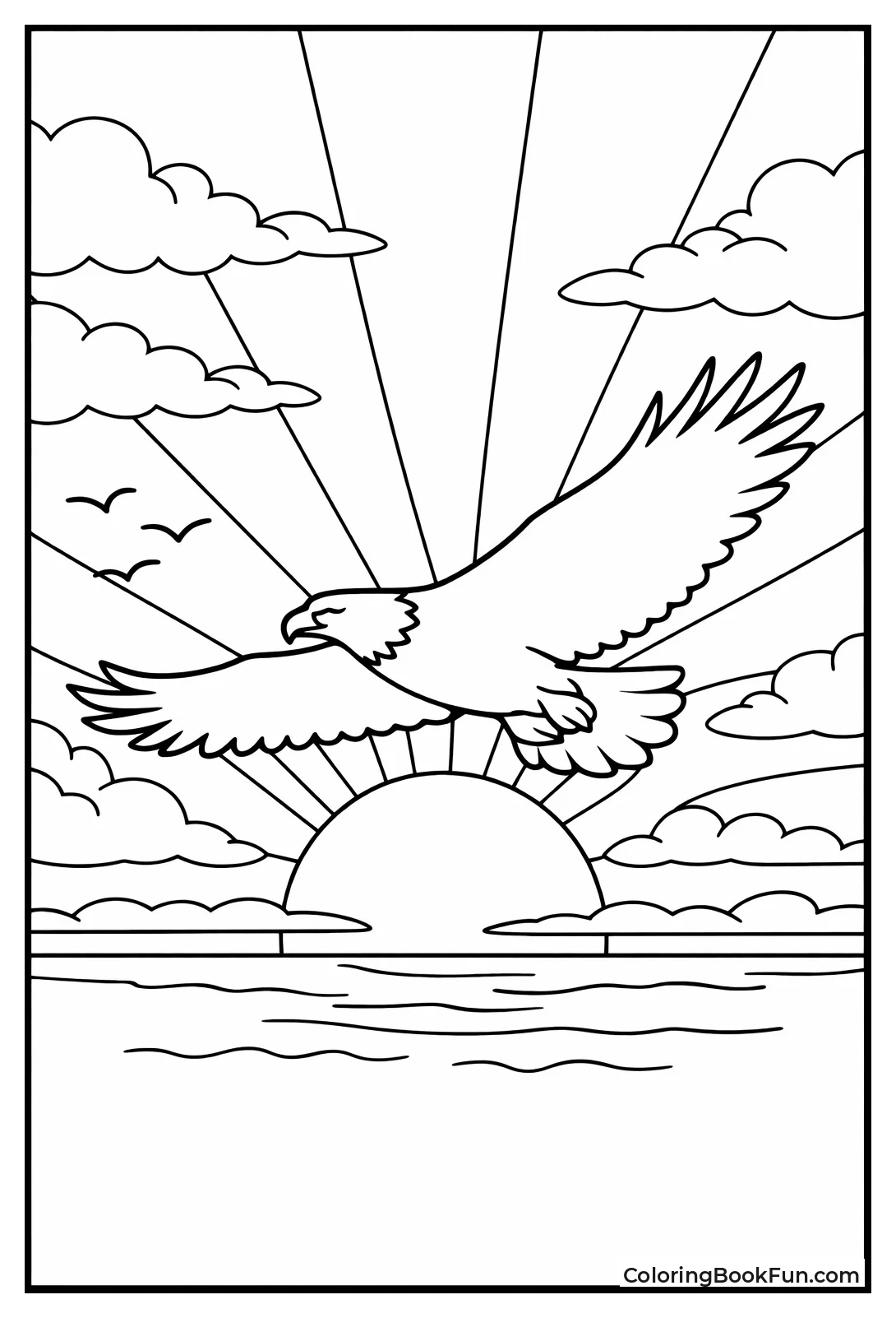 Eagle Silhouette at Sunset