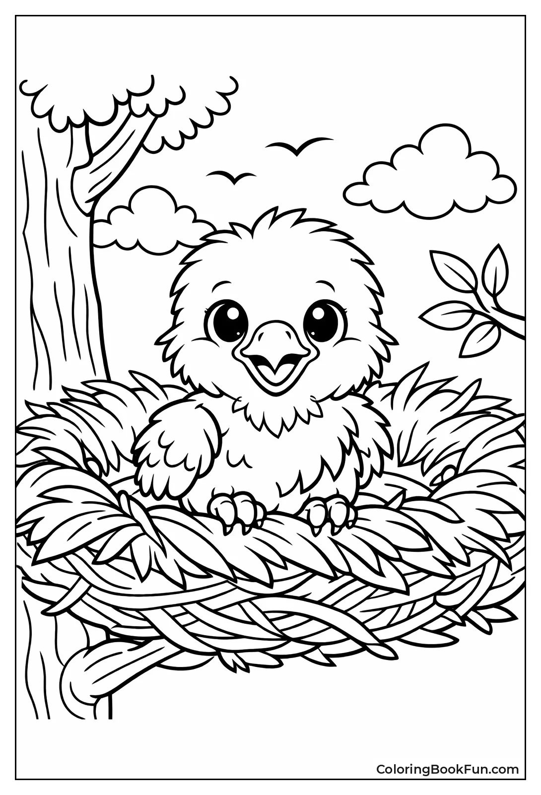 Fluffy Baby Eagle Chick