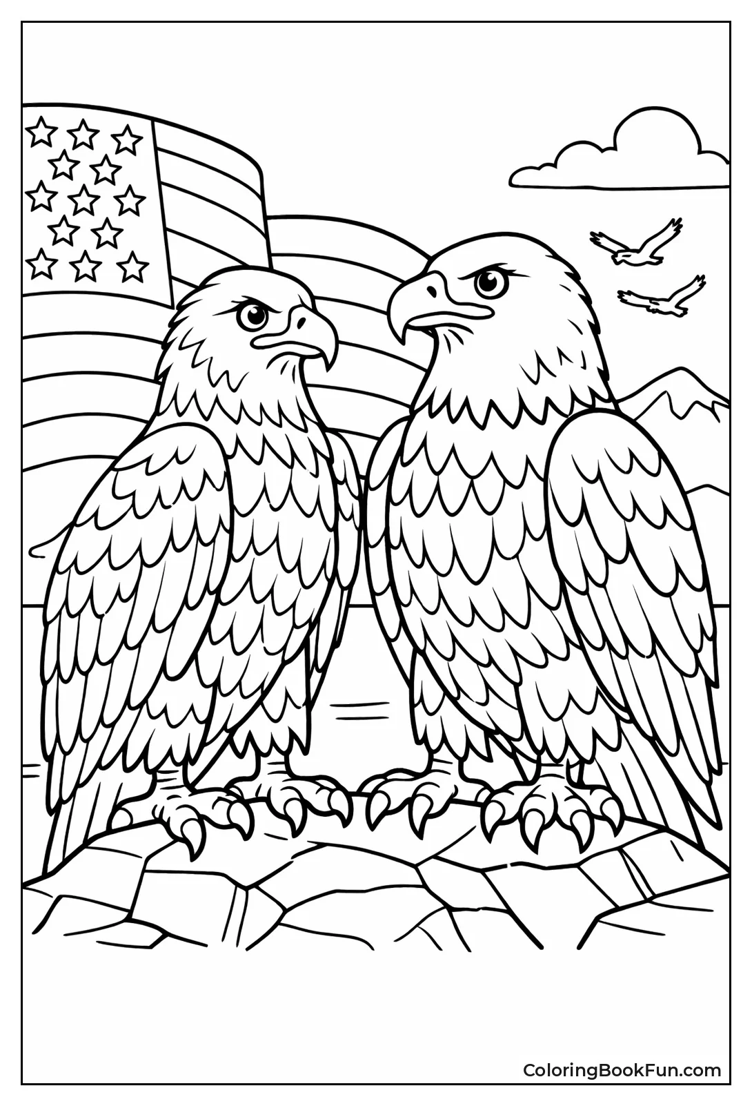 Juvenile and Adult Eagles