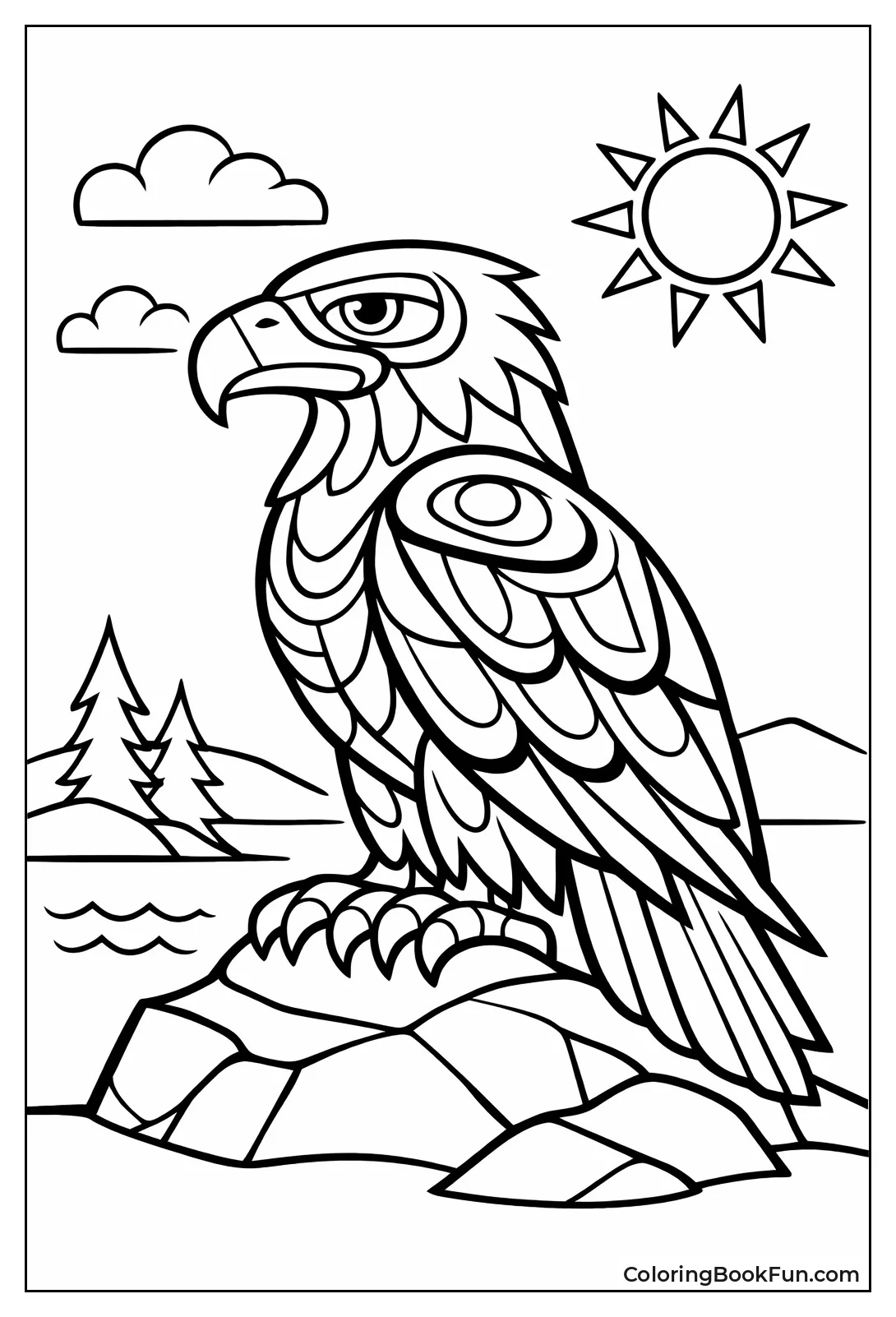 Totem Style Bald Eagle