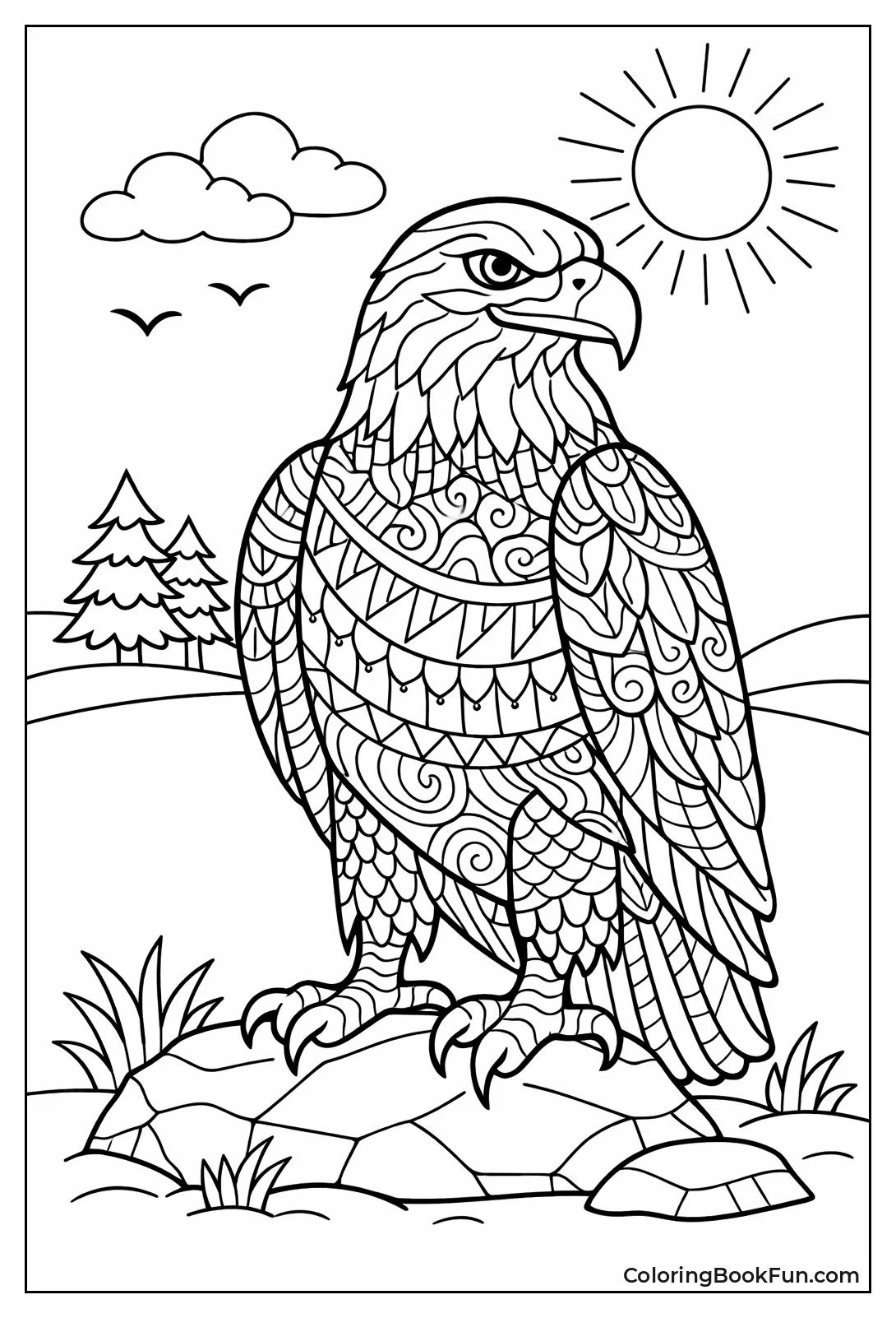 Zentangle Eagle Full Body