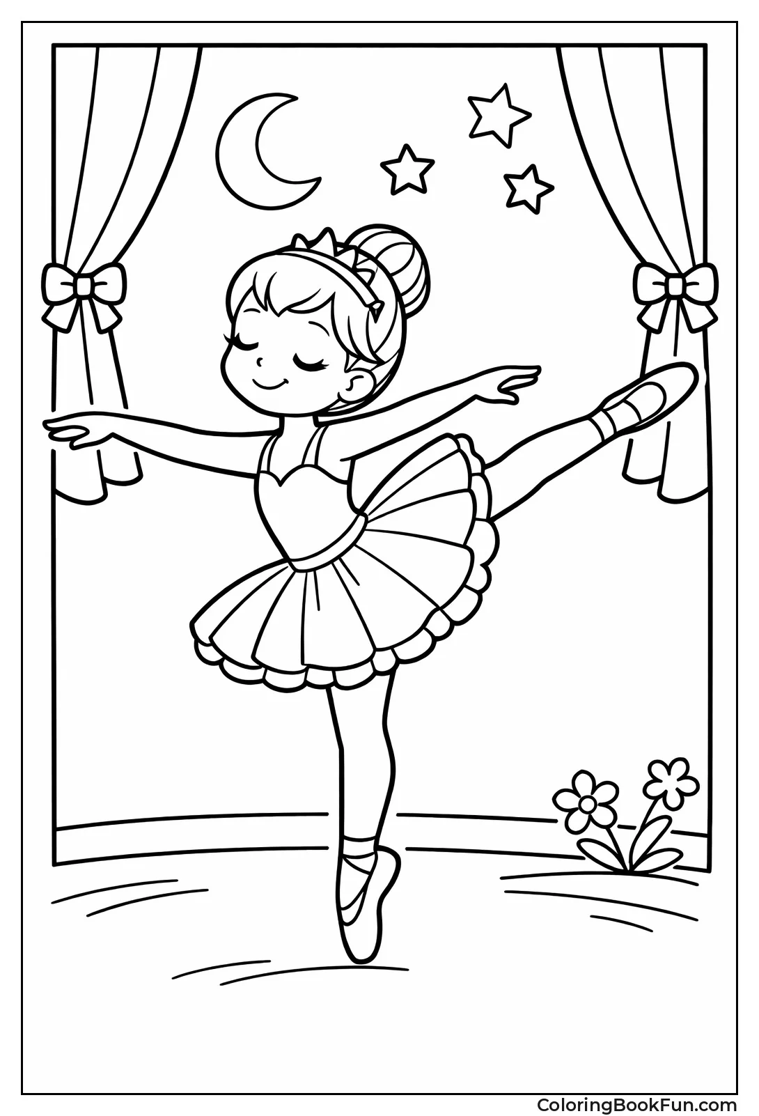 Ballerina Extending Leg Back