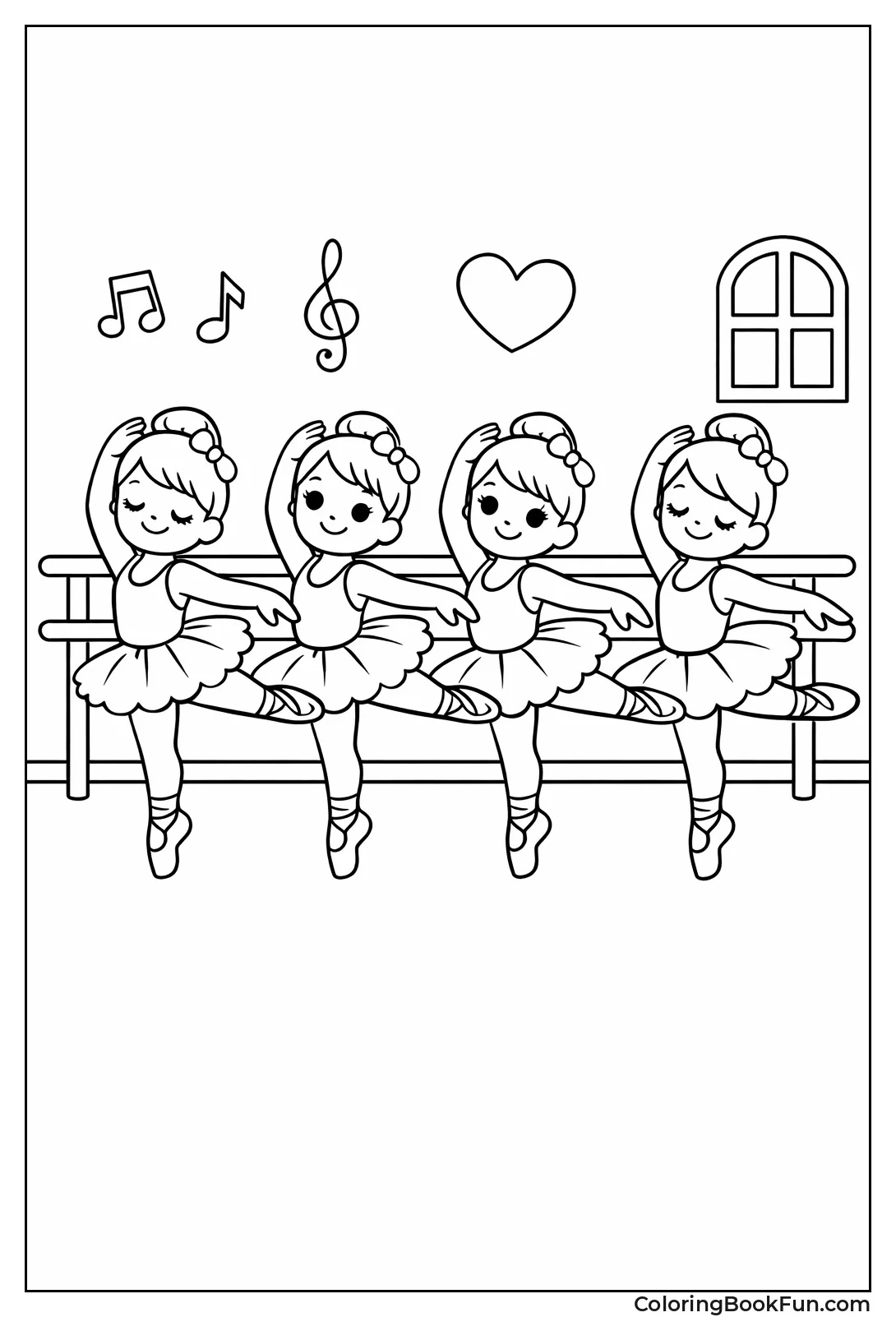Ballerinas in Class Line