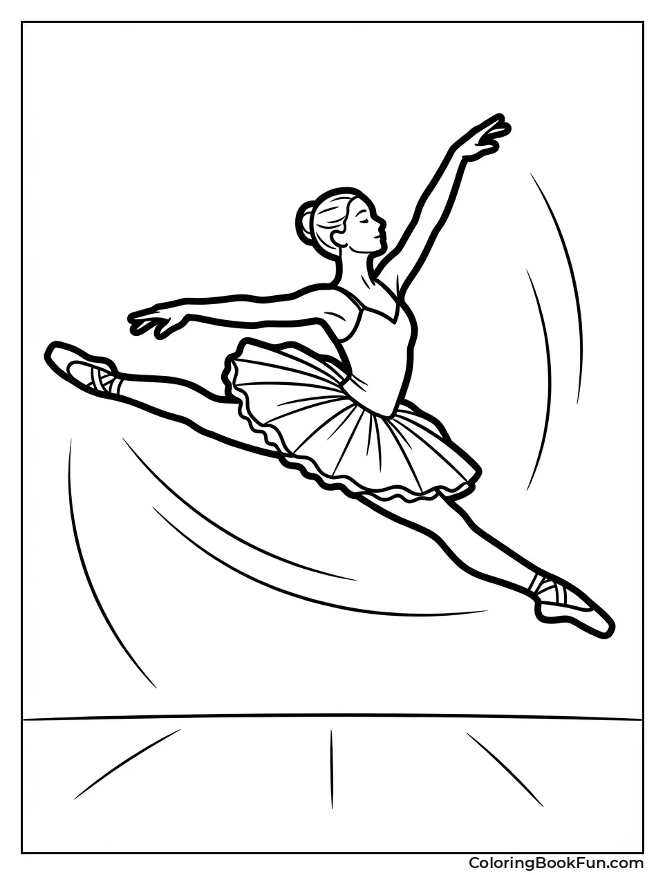 Ballerina Leaping in Air