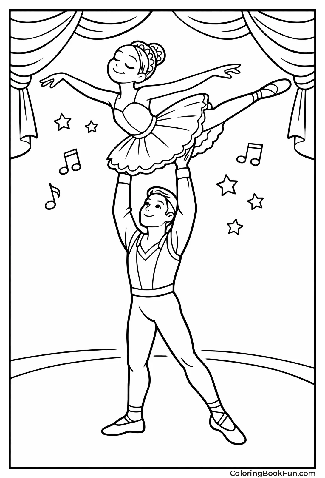 Ballerina Lifted by Partner