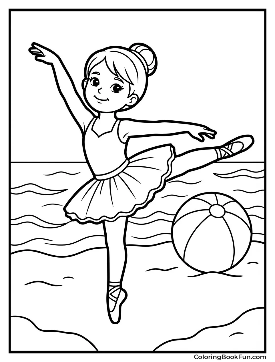 Beach Arabesque on Sand