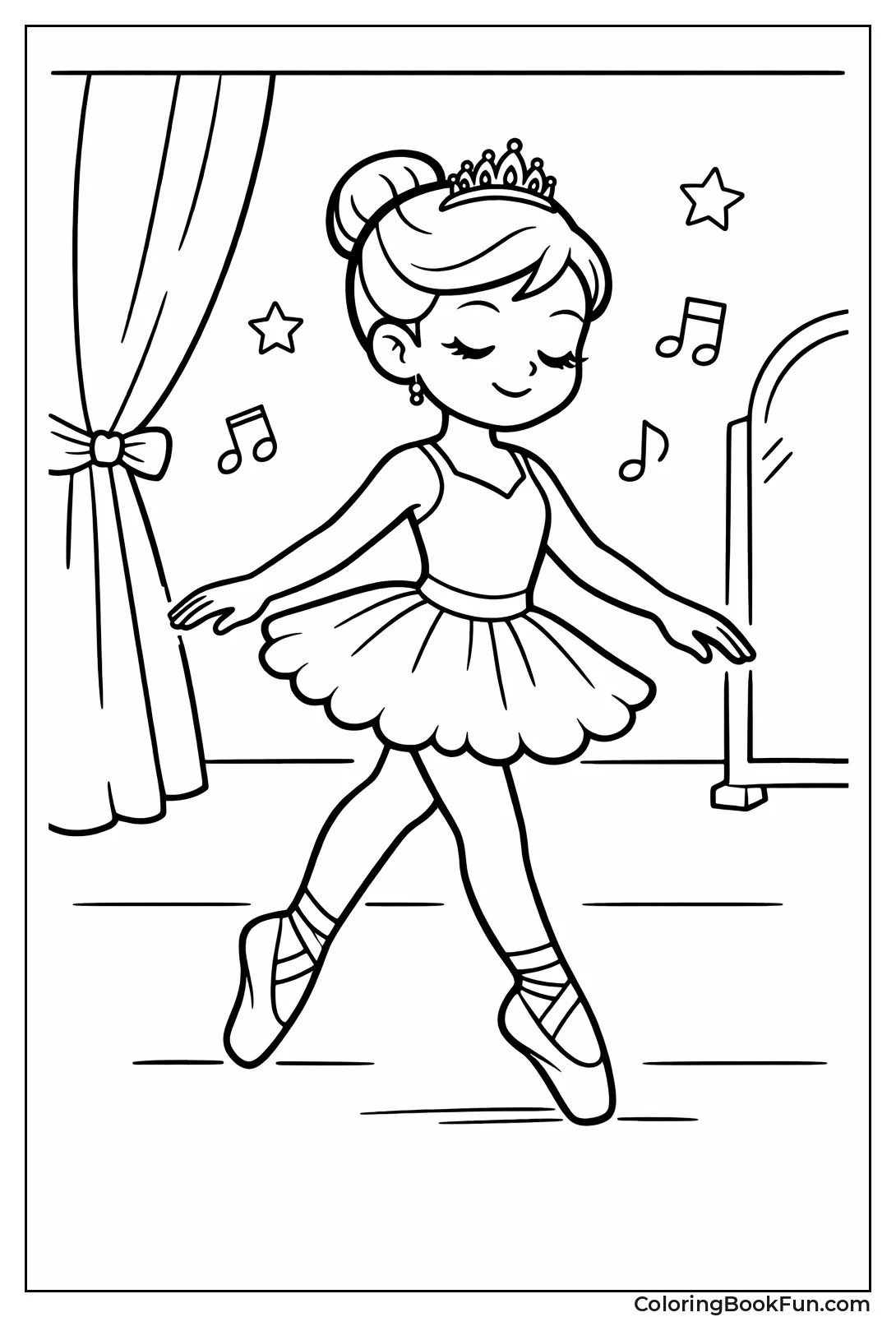 Ballerina Walking on Toes