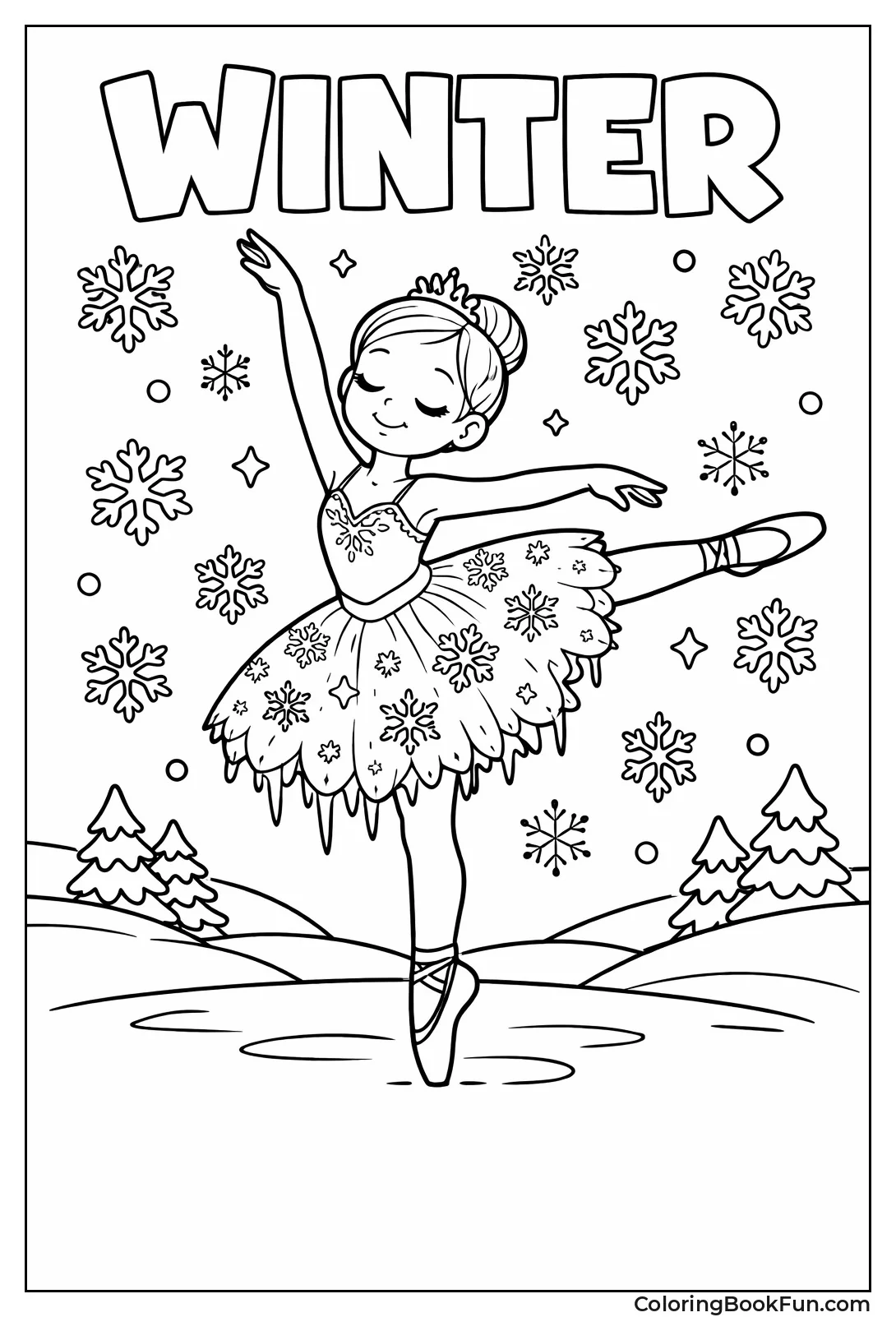 Ballerina with Snowflake Tutu