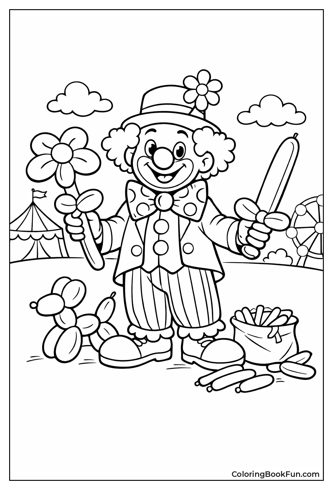 Clown Twisting Balloon Animals